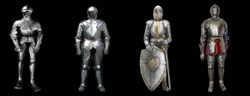 Medieval knight in armor